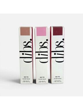 Dibs Glossy Lip Balm Bundle of 3 - Full Size NIB